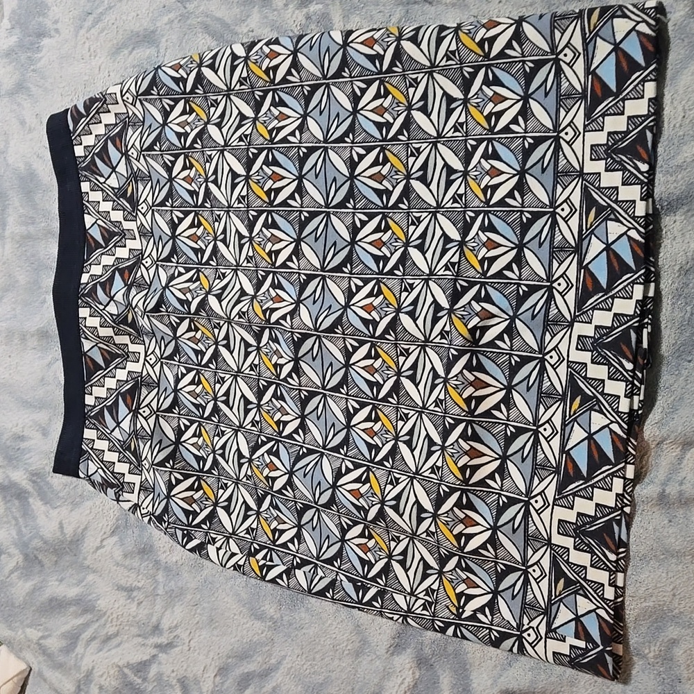 Women's Tory Burch Geometric Tile Print Ponte Knit Pencil Skirt